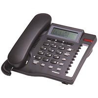 Interquartz Gemini CLI 9335 Corded Telephone + Caller ID, Black