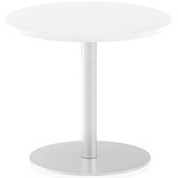 Italia Poseur Circular Table, 600mm Diameter, White
