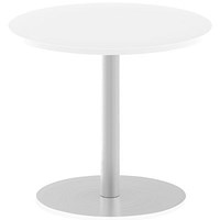 Italia Poseur Circular Table, 800mm Diameter, White