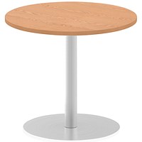 Italia Poseur Circular Table, 800mm Diameter, Oak