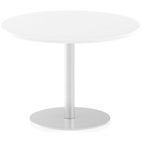 Italia Poseur Circular Table, 1000mm Diameter, White