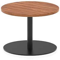 Italia Poseur Round Table, 600mm Wide, 475mm High, Walnut