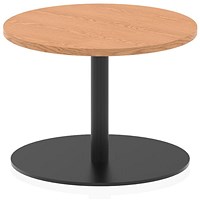 Italia Poseur Round Table, 600mm Wide, 475mm High, Oak