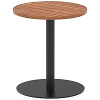 Italia Poseur Round Table, 600mm Wide, 720mm High, Walnut