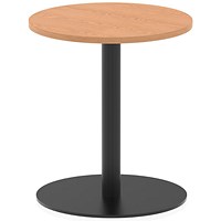 Italia Poseur Round Table, 600mm Wide, 720mm High, Oak