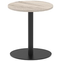 Italia Poseur Round Table, 600mm Wide, 720mm High, Grey Oak