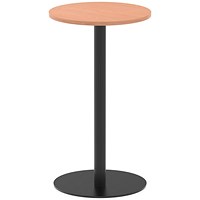 Italia Poseur Round Table, 600mm Wide, 1145mm High, Beech