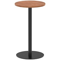 Italia Poseur Round Table, 600mm Wide, 1145mm High, Walnut