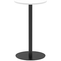 Italia Poseur Round Table, 600mm Wide, 1145mm High, White