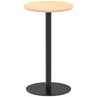 Italia Poseur Round Table, 600mm Wide, 1145mm High, Maple