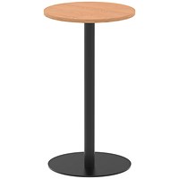 Italia Poseur Round Table, 600mm Wide, 1145mm High, Oak