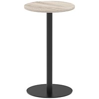 Italia Poseur Round Table, 600mm Wide, 1145mm High, Grey Oak