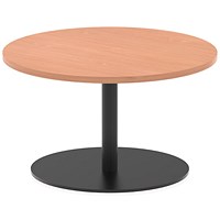 Italia Poseur Round Table, 800mm Wide, 475mm High, Beech