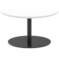 Italia Poseur Round Table, 800mm Wide, 475mm High, White