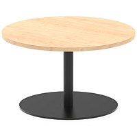 Italia Poseur Round Table, 800mm Wide, 475mm High, Maple