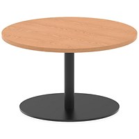 Italia Poseur Round Table, 800mm Wide, 475mm High, Oak