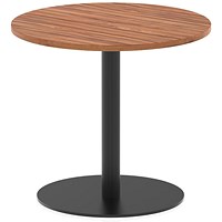 Italia Poseur Round Table, 800mm Wide, 720mm High, Walnut