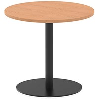 Italia Poseur Round Table, 800mm Wide, 720mm High, Oak