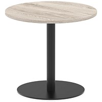 Italia Poseur Round Table, 800mm Wide, 720mm High, Grey Oak