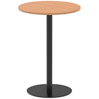 Italia Poseur Round Table, 800mm Wide, 1145mm High, Oak