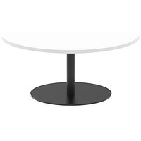 Italia Poseur Round Table, 1000mm Wide, 475mm High, White