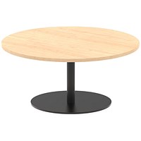 Italia Poseur Round Table, 1000mm Wide, 475mm High, Maple