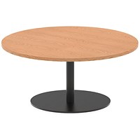 Italia Poseur Round Table, 1000mm Wide, 475mm High, Oak