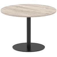 Italia Poseur Round Table, 1000mm Wide, 720mm High, Grey Oak