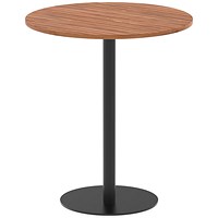 Italia Poseur Round Table, 1000mm Wide, 1145mm High, Walnut