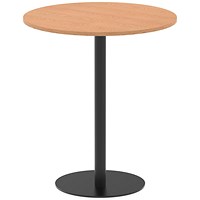 Italia Poseur Round Table, 1000mm Wide, 1145mm High, Oak