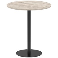 Italia Poseur Round Table, 1000mm Wide, 1145mm High, Grey Oak