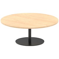 Italia Poseur Round Coffee Table, 1200mm Wide, 475mm High, Maple