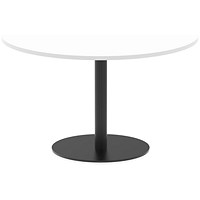 Italia Poseur Round Table, 1200mm Wide, 720mm High, White