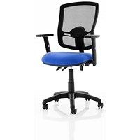 Eclipse Plus II Deluxe Mesh Back Operator Chair, Blue, With Height Adjustable Arms