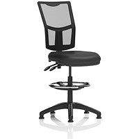 Eclipse II High Rise High Mesh Back Operator Chair, Black Bonded Leather