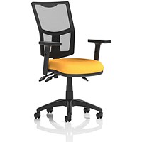 Eclipse Plus III Mesh Back Operator Chair, Height Adjustable Arms, Senna Yellow