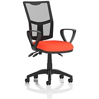 Eclipse Plus III Mesh Back Operator Chair, Fixed Loop Arms, Tabasco Orange