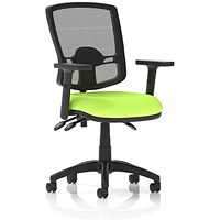 Eclipse Plus III Deluxe Mesh Back Operator Chair, Height Adjustable Arms, Myrrh Green