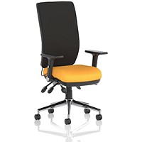 Chiro High Back Task Operators Chair, Seat Senna Yellow , With Height Adjustable And Folding Arms