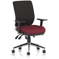 Chiro Medium Back Task Operators Chair, Seat Ginseng Chilli , With Height Adjustable And Folding Arms