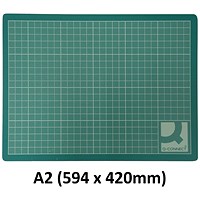 Q-Connect Cutting Mat, Non-Slip PVC, A2, Green