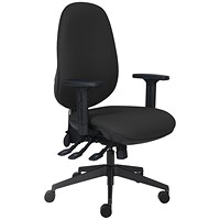 Cappela Rise High Back Posture Chair, Black