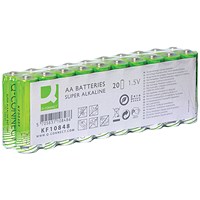 Q-Connect AA Alkaline Batteries, Pack of 20