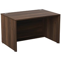 Jemini Reception Modular Straight Desk Unit, 1200x800x740mm, Walnut