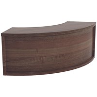 Jemini Reception Modular Corner Riser Unit, 800x800x400mm, Walnut