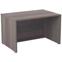 Jemini Reception Modular Straight Desk Unit, 1200x800x740mm, Grey Oak