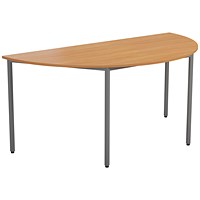 Jemini Semi Circular Multipurpose Table, 1600x800x730mm, Beech