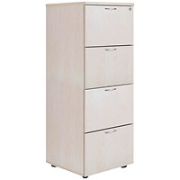 Jemini Foolscap Filing Cabinet, 4 Drawer, Maple