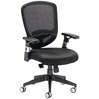 Arista Lexi High Back Chair, Black