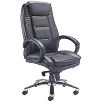 Avior Tuscany High Back Leather Executive Chair, Black